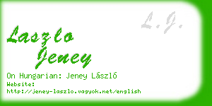 laszlo jeney business card