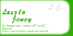 laszlo jeney business card